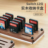 Nintendo Switch Game Card Walnut Wooden Display Stand - 12 Slots
