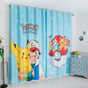 Custom Made Grommet Curtain Pikachu & Ash - 2 panels (Sky Blue)