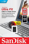 Sandisk Ultra Fit 64GB USB 3.1 Flash Drive, Speed Up to 130MB/s (SDCZ430-064G-G46)