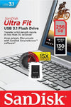 Sandisk Ultra Fit 256GB USB 3.1 Flash Drive, Speed Up to 130MB/s (SDCZ430-256G-G46)