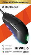SteelSeries Mouse Rival 3 Gaming Mouse - 8,500 CPI TrueMove Core Optical Sensor - 6 Programmable Buttons - Split Trigger Buttons - Brilliant Prism RGB Lighting