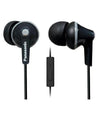 Panasonic ErgoFit In-Ear Earbuds Headphones with Mic/Controller RP-TCM125-K (Black)