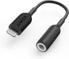 Anker 3.5mm Audio Adapter with Lightning Connector (Black), MFi Certified Lightning to Female 3.5mm Dongle