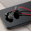 Rapoo EP28 In-Ear Headphone 3.5mm Audio Wired Earphone, Built-in Microphone with Volume Adjustment and Ergonomic Design - Red