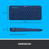 Logitech Keyboard K380 Wireless Multi-Device for Windows, Apple iOS, Apple TV Android or Chrome, Bluetooth, Compact Space-Saving Design, PC/Mac/Laptop/Smartphone/Tablet - (Blue)