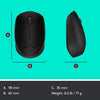 Logitech Mouse M170 Wireless Mouse, 2.4 GHz with USB Mini Receiver, Optical Tracking, 12-Months Battery Life, Ambidextrous PC/Mac/Laptop - Black