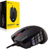 Corsair Mouse Scimitar RGB Elite, MOBA/MMO Gaming Mouse, Black, Backlit RGB LED, 18000 DPI, Optical