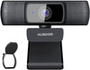 Ausdom AF640 Autofocus 1080P Webcam with Privacy Cover, Full HD Business Web Camera with Dual Noise Reduction Microphones, 90° Wide-Angle View
