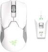 Razer Mouse Viper Ultimate Lightest Wireless Gaming Mouse & RGB Charging Dock: Hyperspeed Wireless Technology - 20K DPI Optical Sensor - 78g Lightweight - Optical Mouse Switch - 70 Hr Battery - Mercury White