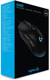 Logitech Mouse G403 Hero Wired Gaming Mouse, Hero 16K Sensor, 16000 DPI, RGB Backlit Keys, Adjustable Weights, 6 Programmable Buttons, On-Board Memory, Braided Cable, PC/Mac/Laptop - (Black)