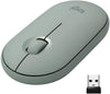 Logitech Mouse Pebble M350 Wireless Mouse with Bluetooth or USB - Silent, Slim Computer Mouse with Quiet Click for iPad, Laptop, Notebook, PC and Mac - (Eucalyptus)