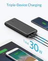 Anker PowerCore 26800 Portable Charger, 26800mAh External Battery with Dual Input Port and Double-Speed Recharging, 3 USB Ports