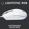 Logitech Mouse G203 LIGHTSYNC Wired Gaming Mouse - (White)
