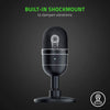Razer Microphone Seiren Mini USB Streaming Microphone: Precise Supercardioid Pickup Pattern - Professional Recording Quality - Ultra-Compact Build - Heavy-Duty Tilting Stand - Shock Resistant - (Black)