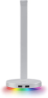 Razer Headset Base Station V2 Chroma: Chroma RGB Lighting - Non-Slip Rubber Base - Designed for Gaming Headsets - Mercury White, 4.73 x 4.73 x 11.03 inches