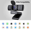 Ausdom AF640 Autofocus 1080P Webcam with Privacy Cover, Full HD Business Web Camera with Dual Noise Reduction Microphones, 90° Wide-Angle View