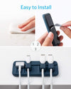 Anker Cable Management, Magnetic Cable Holder, Desktop Multipurpose Cord Keeper, 5 Clips