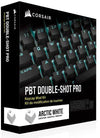Corsair Keycap PBT Double-Shot PRO Keycap Mod Kit – Double-Shot PBT Keycaps – Standard Bottom Row – Textured Surface - (Arctic White)