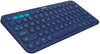 Logitech Keyboard K380 Wireless Multi-Device for Windows, Apple iOS, Apple TV Android or Chrome, Bluetooth, Compact Space-Saving Design, PC/Mac/Laptop/Smartphone/Tablet - (Blue)