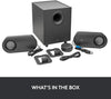 Logitech Speaker Z407 Bluetooth Computer Speakers with Subwoofer and Wireless Control, Immersive Sound, Premium Audio with Multiple Inputs, USB Speakers