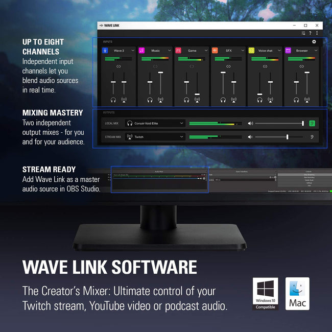  Elgato Wave:3 - Premium Studio Quality USB Condenser Microphone  for Streaming, Podcast, Gaming and Home Office, Free Mixer Software, Sound  Effect Plugins, Anti-Distortion, Plug 'n Play, for Mac, PC : Everything