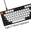 Keychron C1 Mac Layout Wired Mechanical Keyboard, Gateron Brown Switch, Tenkeyless 87 Keys ABS keycaps Computer Keyboard for Windows PC Laptop, White Backlight, Type-C Cable (C1A3)