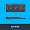 Logitech Keyboard K380 Wireless Multi-Device for Windows, Apple iOS, Apple TV Android or Chrome, Bluetooth, Compact Space-Saving Design, PC/Mac/Laptop/Smartphone/Tablet - (Graphite)