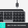 Logitech Keyboard MX Keys Advanced Illuminated Wireless Keyboard for Mac - Bluetooth/USB