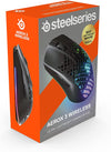 SteelSeries Mouse Aerox 3 Wireless 2022 - Super Light Gaming Mouse - 18,000 CPI TrueMove Air Optical Sensor - Ultra-Lightweight 68g Water Resistant Design - 200 Hour Battery Life – Onyx