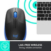 Logitech Mouse M190 Wireless Mouse Full Size Comfort Curve Design 1000Dpi - Blue
