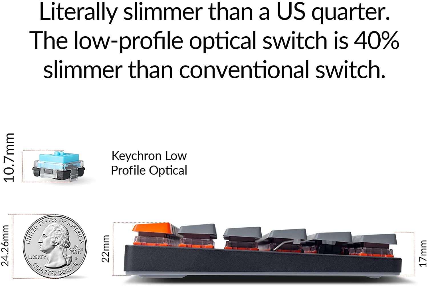 Keychron Keychron K3 Ultra-Slim 75% Layout Wireless Wired Mechanical  Keyboard, Hot-swappable Compact 84 Keys Bluetooth RGB LED Backlit for Mac 