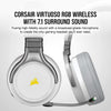 Corsair Headset Virtuoso RGB Wireless Gaming Headset - High-Fidelity 7.1 Surround Sound w/Broadcast Quality Microphone - Memory Foam Earcups - 20 Hour Battery Life - Works with PC, PS5, PS4 (White)