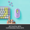 Logitech Keyboard POP Keys Mechanical Wireless Keyboard with Customizable Emoji Keys, Durable Compact Design, Bluetooth or USB Connectivity, Multi-Device, OS Compatible - Daydream Mint