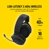 Corsair Headset HS70 Pro Wireless Gaming Headset - 7.1 Surround Sound Headphones for PC, PS5, and PS4 - Discord Certified - 50mm Drivers (Black)