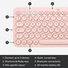 Logitech Keyboard K380 Wireless Multi-Device for Windows, Apple iOS, Apple TV Android or Chrome, Bluetooth, Compact Space-Saving Design, PC/Mac/Laptop/Smartphone/Tablet - (Rose)