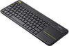 Logitech Keyboard K400 Plus Wireless Touch Keyboard with Built-In Touchpad for Internet-Connected TVs, Windows PC (Black)