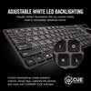 Corsair Keyboard K83 Wireless Keyboard - Bluetooth and USB - Works w/ PC, Smart TV, Streaming Box - Backlit LED