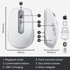 Logitech Mouse MX Anywhere 3 for Mac Compact Performance Mouse,Wireless, Comfortable, Ultrafast Scrolling, Any Surface, Portable, 4000DPI, Customizable Buttons, USB-C, Bluetooth, Apple Mac, iPad - (Pale Grey)