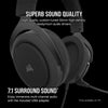 Corsair Headset HS60 Pro – 7.1 Virtual Surround Sound PC Gaming Headset w/USB DAC - Discord Certified – Works with PC, Xbox Series X, Xbox Series S, Xbox One, PS5, PS4, and Nintendo Switch – Carbon