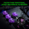 Razer Keyboard Huntsman Elite Gaming Keyboard: Fastest Keyboard Switches Ever - Clicky Optical Switches - Chroma RGB Lighting - Magnetic Plush Wrist Rest - Dedicated Media Keys & Dial Purple Switch - (Classic Black)