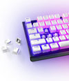 SteelSeries Keyboard PRISMCAPS - Double Shot Pudding-Style Keycaps - Durable PBT Thermoplastic - Compatible with a Wide Range of Mechanical Keyboards - White