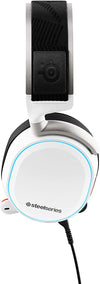 SteelSeries Headset Arctis Pro + GameDAC Wired Gaming Headset - Certified Hi-Res Audio - Dedicated DAC and Amp - for PS5/PS4 and PC - White