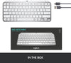 Logitech Keyboard MX Keys Mini Minimalist Wireless Illuminated, Compact, Bluetooth, Backlit, USB-C, Compatible with Apple macOS, iOS, Windows, Linux, Android, Metal Build - Pale Gray