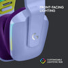Logitech Headset G733 Lightspeed Wireless Gaming Headset with Suspension Headband, LIGHTSYNC RGB, Blue VO!CE mic Technology and PRO-G Audio Drivers - (Lilac)