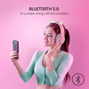 Razer Headset Kraken BT Kitty Edition: Bluetooth 5.0-40ms Low Latency Connection - Custom-Tuned 40mm Drivers - Beamforming Microphone - Powered by Razer Chroma - Quartz Pink