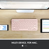 Logitech Keyboard K380 Wireless Multi-Device for Mac, Bluetooth, Compact Space-Saving Design - (Rose)