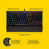 Corsair Keyboard K65 LUX RGB Compact Mechanical Keyboard - USB Passthrough & Media Controls - Linear & Quiet - Cherry MX Red - RGB LED Backlit