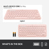 Logitech Keyboard K380 Wireless Multi-Device for Windows, Apple iOS, Apple TV Android or Chrome, Bluetooth, Compact Space-Saving Design, PC/Mac/Laptop/Smartphone/Tablet - (Rose)