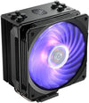 Cooler Master Hyper 212 Black Edition RGB CPU Air Cooler, SF120R RGB Fan, Anodized Gun-Metal Black, Brushed Nickel Fins, 4 Copper Direct Contact Heat Pipes for AMD Ryzen/Intel LGA1151