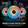 Corsair Fan LL Series LL120 RGB 120MM Dual Light Loop RGB LED PWM Fan 3 Fan Pack with Lighting Node Pro (CO-9050072-WW)